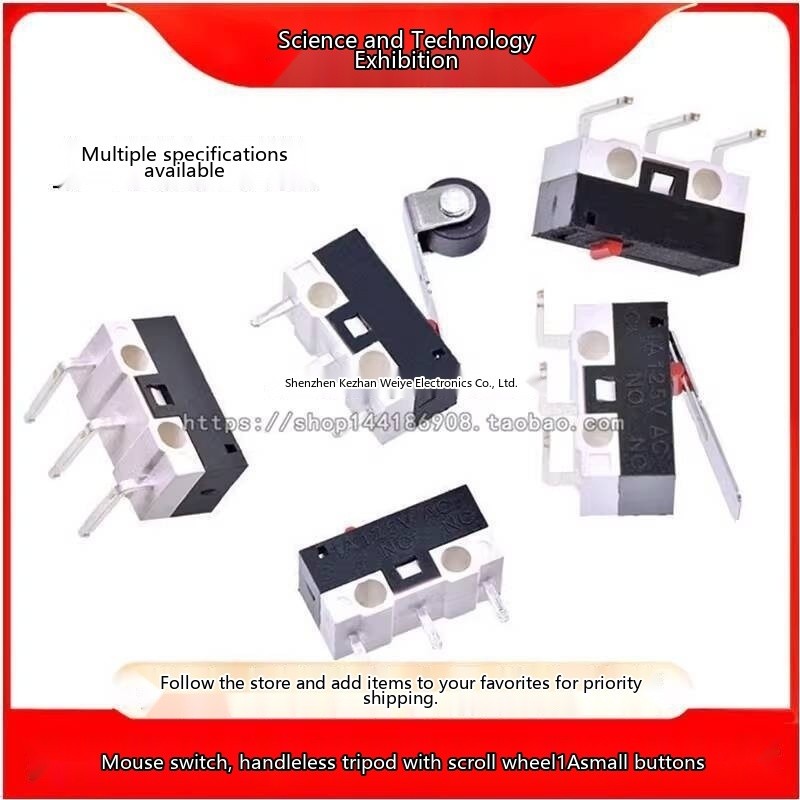Mouse Switch Micro Switch Tact Switch Three-Pin Handleless Straight ...