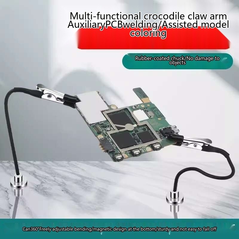 Flexible Rubber Coated Magnetic Base Alligator Clip Module Small Model ...