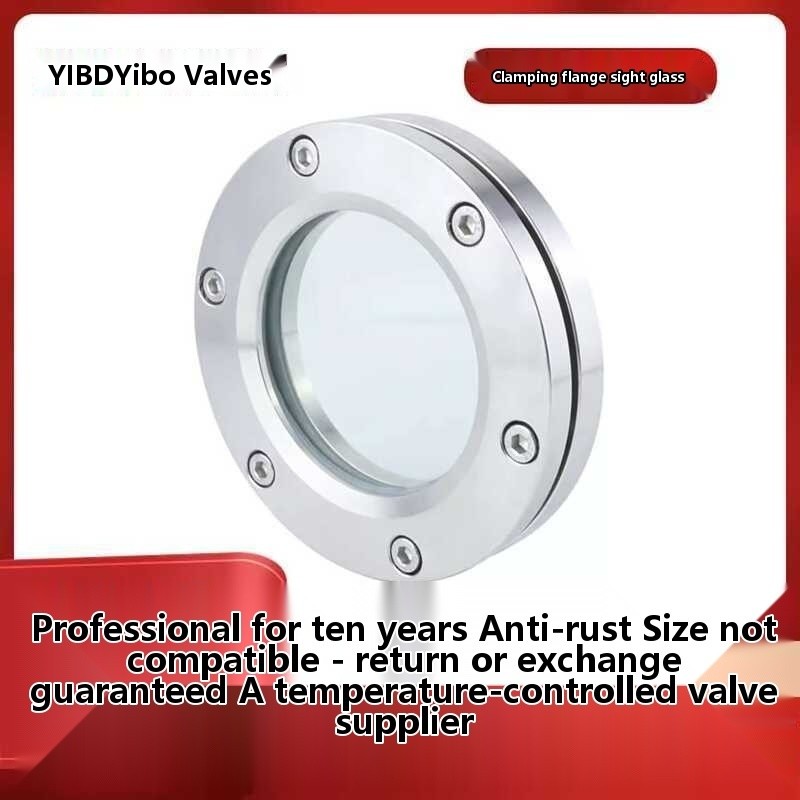 304 Stainless Steel Clamp Flange Sanitary Tempered Pipeline Cup Window ...