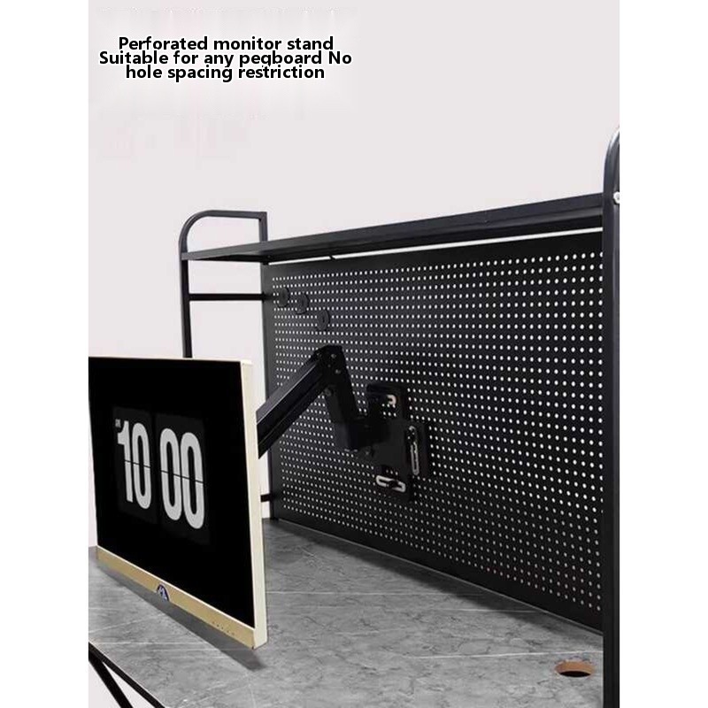 Perforated Board Shelf Dedicated Monitor Stand Rotating 17-32inch ...