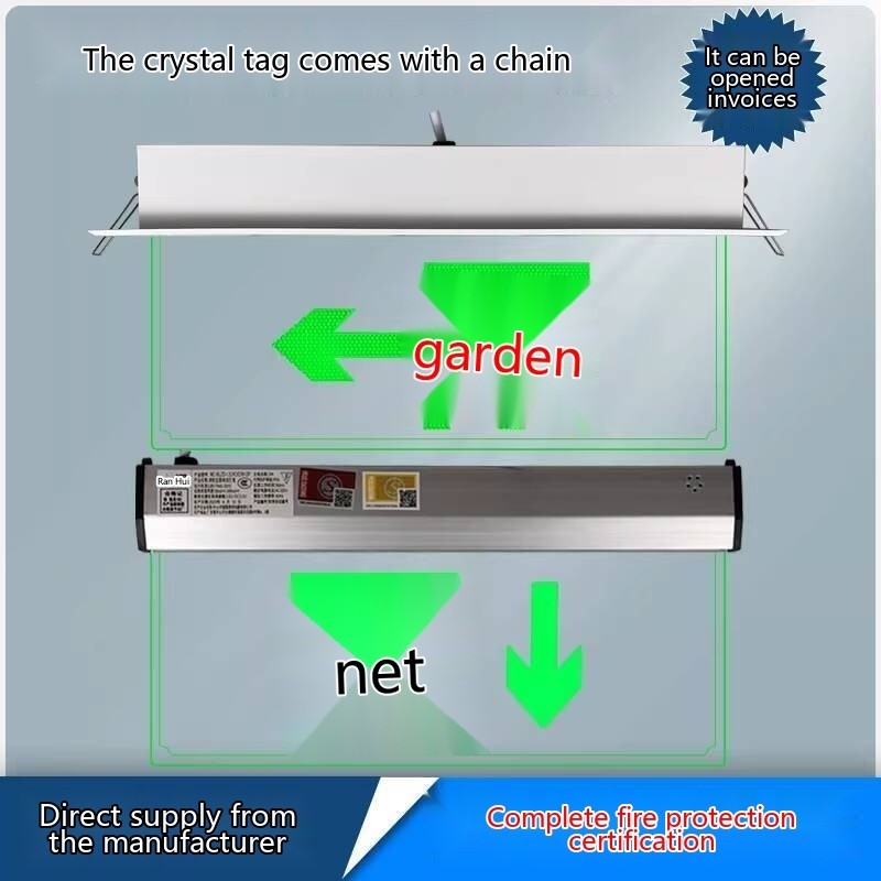 COD Glass Ceiling Mounted Crystal Emergency Exit Sign Safety Exit ...