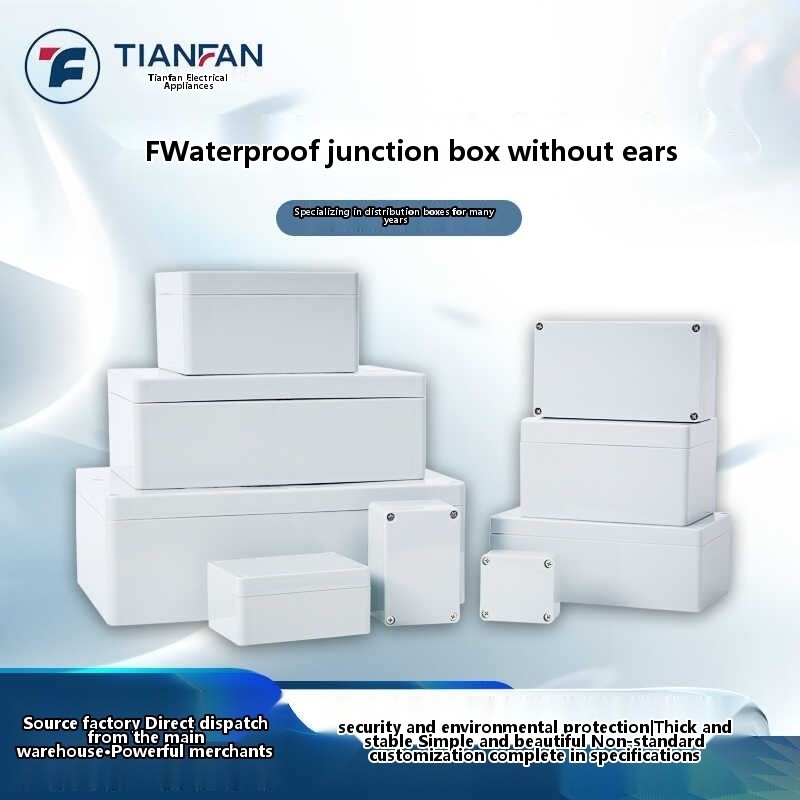 F series waterproof junction box without ears, cable sealing plastic ...
