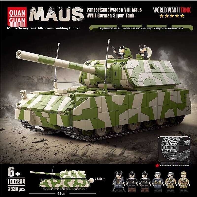 Buong Crown Building Block TOG Heavy Tiger Tank Mouse Model Domestic ...