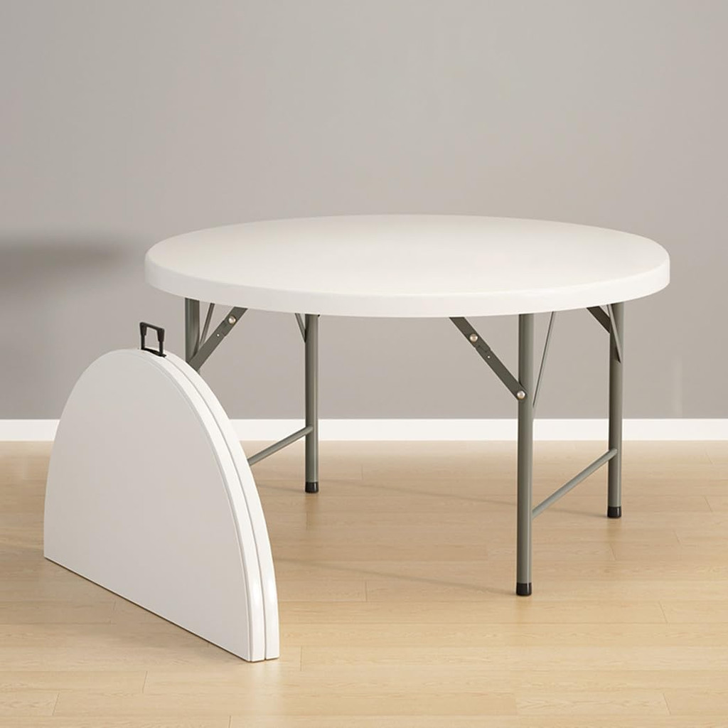 Round Foldable Dining Table Outdoor Camping Large Round Table Portable ...