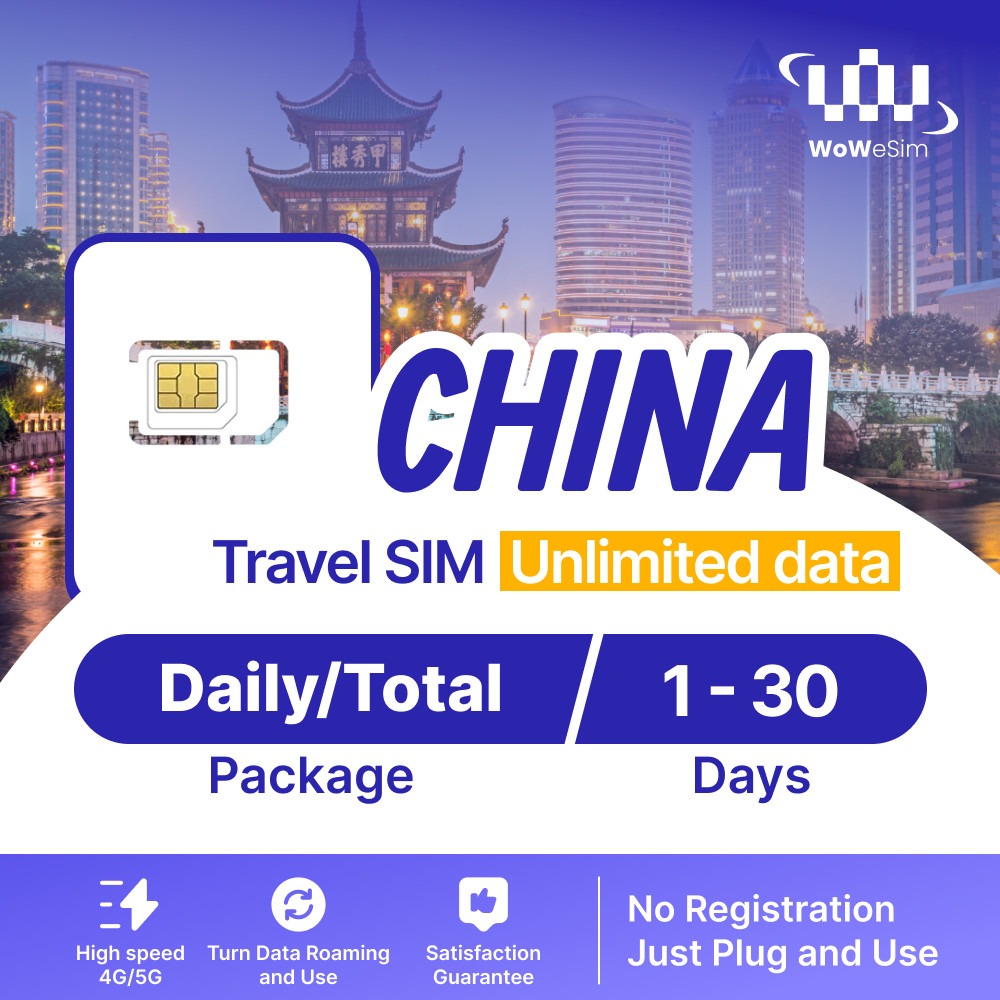 China SIM Card | Unlimited Data 4G/5G | Instant Activation | 3-7 Days ...