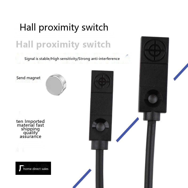Miniatures square hall switch magnetic limit sensor three wire NPN ...