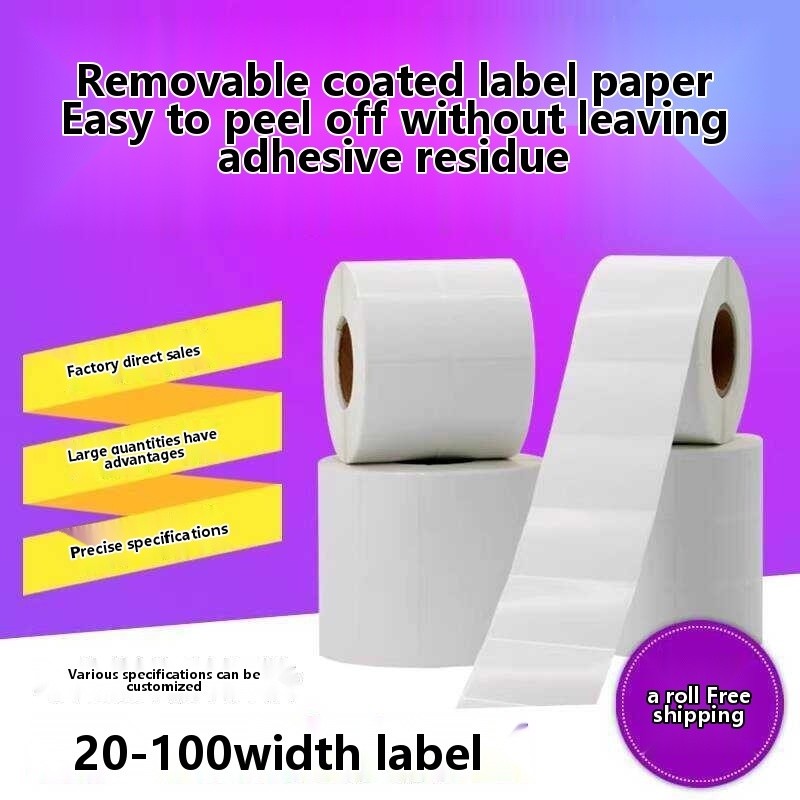 Removable Copperplate Paper Adhesive Label Barcode Sticker Printer 30 ...