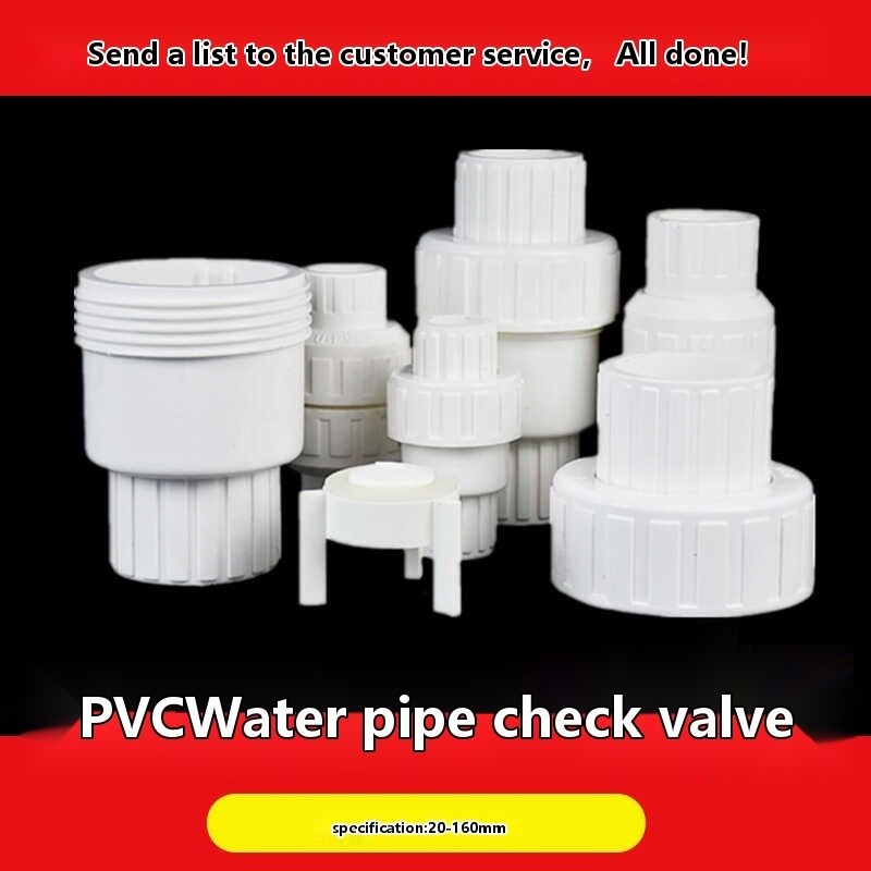 PVC check one-way valve water supply pipe fittings 20 25 32 40 50 63 75 ...