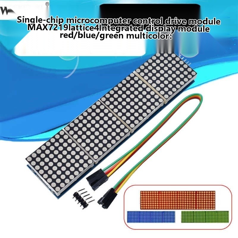 MAX7219 4-in-1 Dot Matrix Display Screen MCU Control Driver Module ...