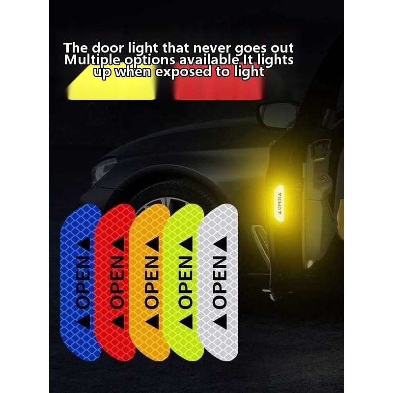 Reflective anti-collision for opening doors, bright stickers, warning ...