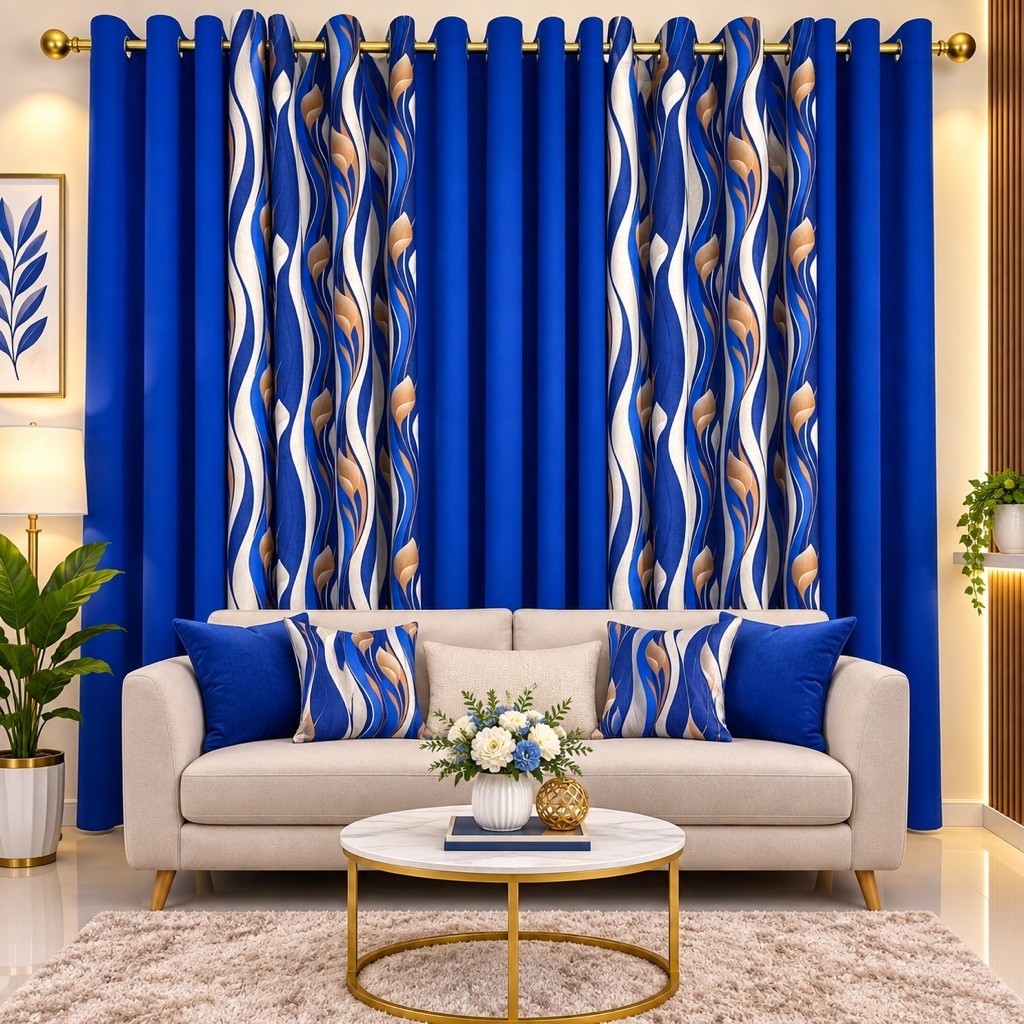 LUMINOUS BLUE CURTAIN,LUCKY COLOR Y/R 2027 5in1 & 3in1 SET | Shopee ...