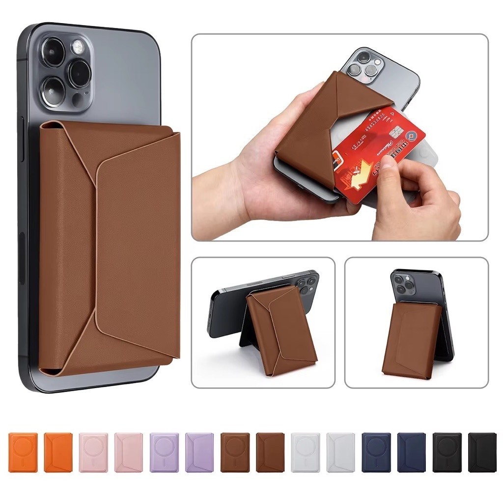 Magnetic Phone Wallet With Stand | Wear Resistant Accessory Card Holder ...