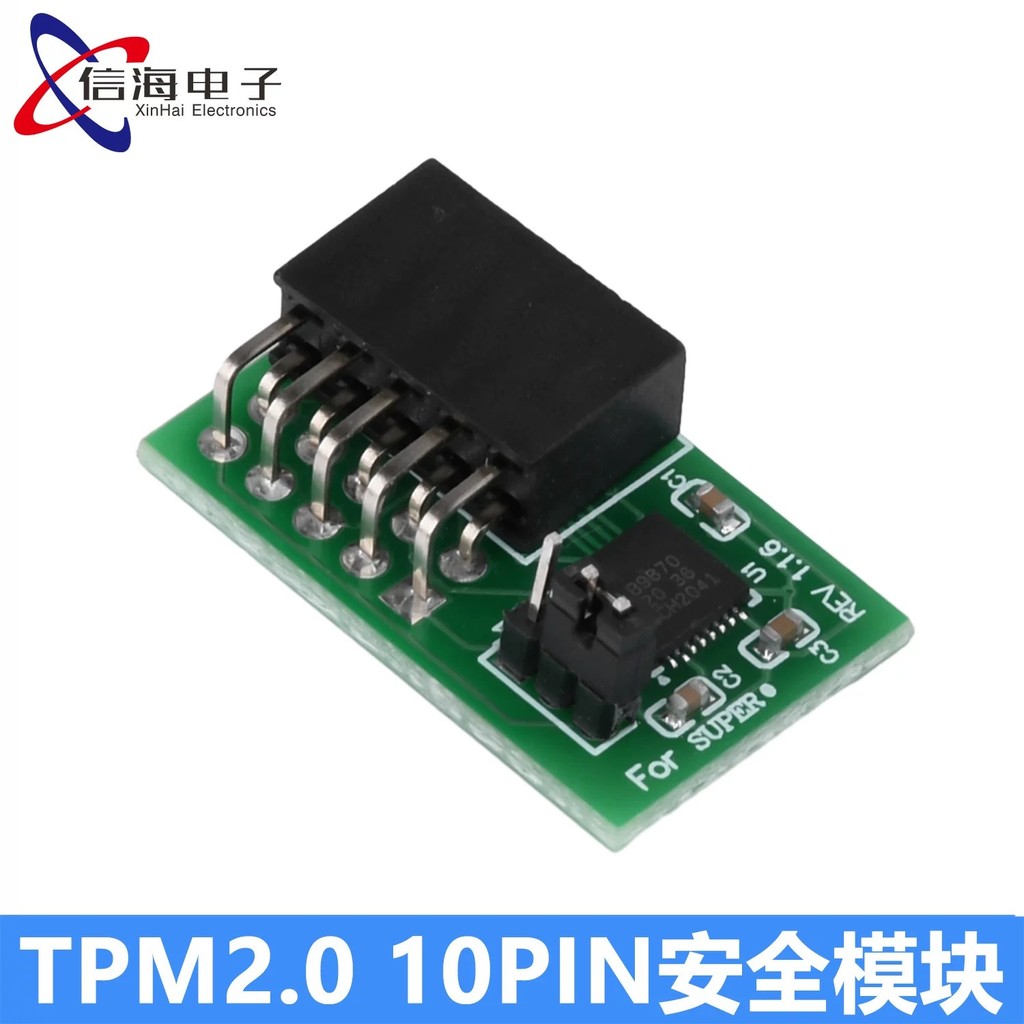 TPM 2.0 10-PIN Security Module SPI 10-pin for Ultra-Miniature AOM-TPM ...