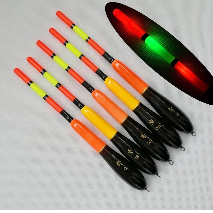 Long-distance casting, self-supporting, thick-tailed electronic float ...