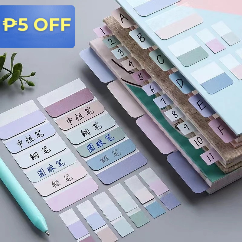 Morandi Index Bookmark Sticker Subject Label Sticker Memo Pad Bookmark ...