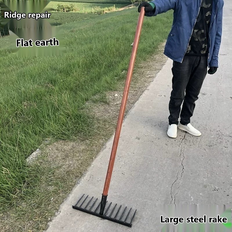 Agricultural Rake Large Wide Flat Soil Cultivation Rake Construction ...