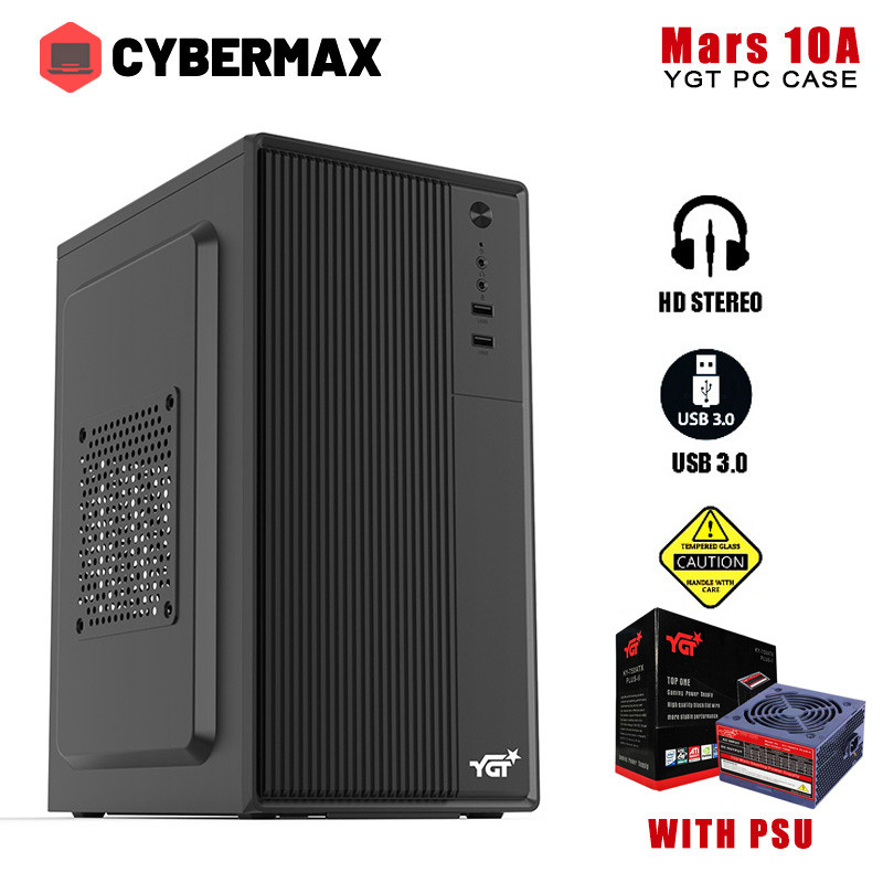 YGT Mars 10A PC Case With PSU Micro ATX Computer Gaming Case Desktop ...