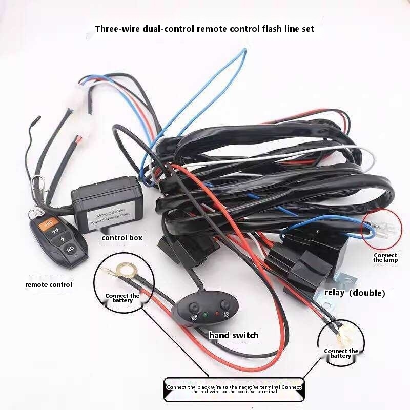 Car LED Strip Modified Strobe Light Line Set 12V24V Universal Remote ...
