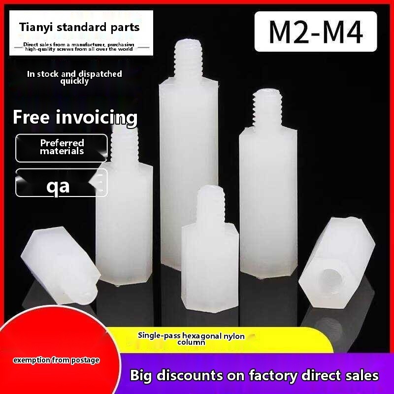 In Stock Hexagonal Single Head Nylon Standoff Insulated Plastic ...