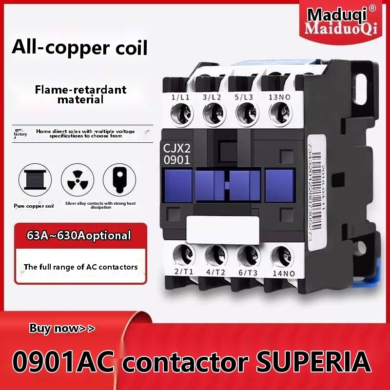 COD AC contactor CJX2/0901/0910 with thickened silver contact points ...