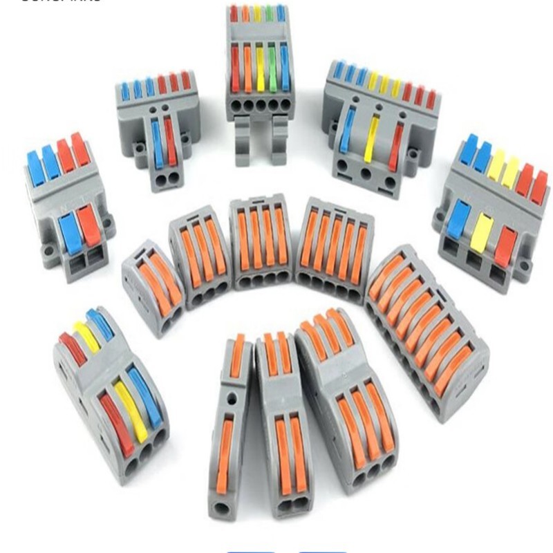 Cod⭐♤ Quick-connect 2-in-2-out terminal block, 2P three-group 6-wire ...