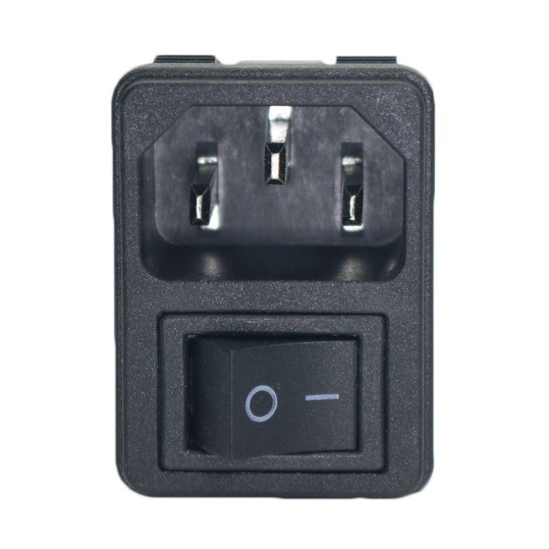 AC-02A 2-in-1 AC Power Socket, Copper Pins, Illuminated Rocker Switch ...