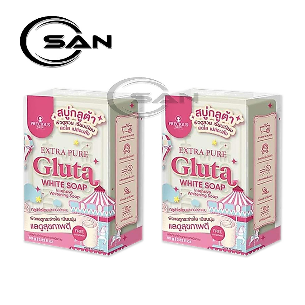 SAN ( BUY 1 TAKE 1 ) EXTRA PURE GLUTA WHITE SOAP FROM THAILAND 80G ...