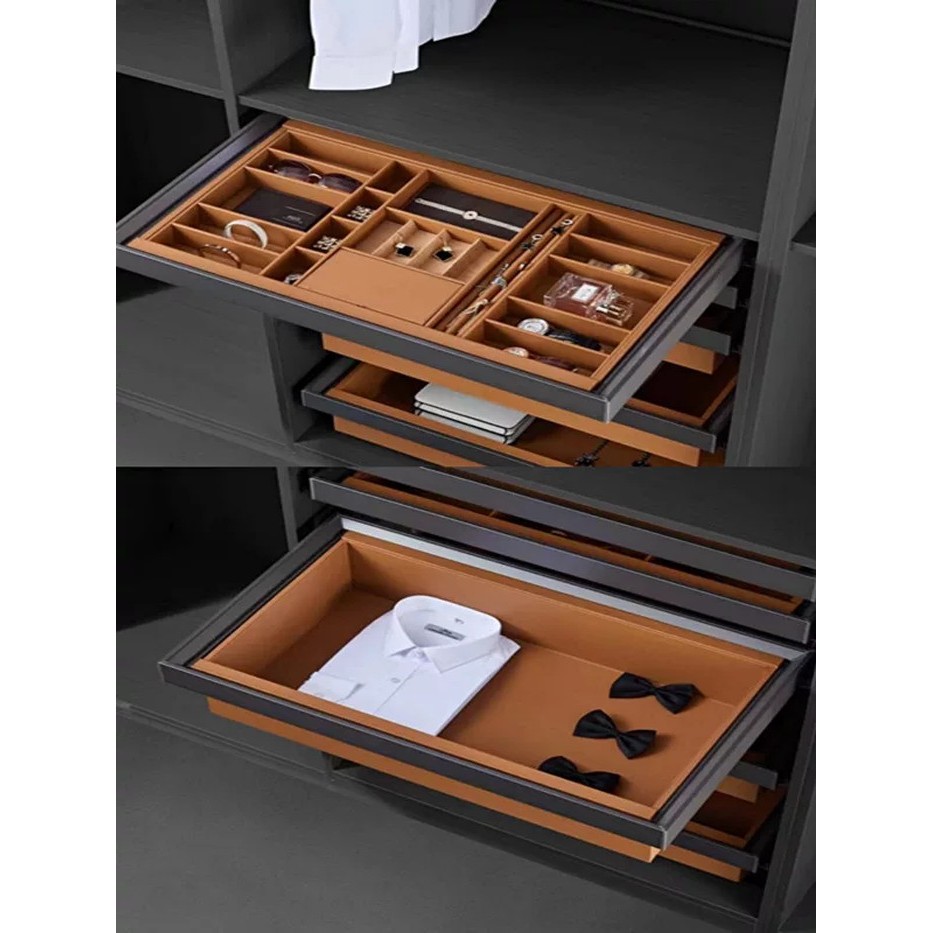 Trouser rack pull-out extendable wardrobe basket drawer trouser rack ...