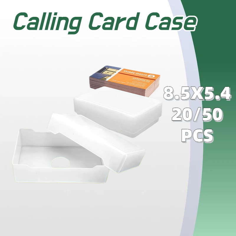 Calling Card Box Case Cardstock Holder 20-50pcs Business Card Storage ...