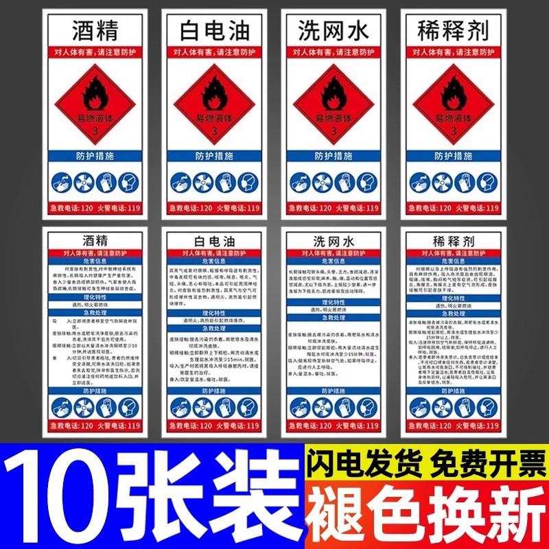 COD/ Ethanol, alcohol labels, thinner, methanol labels, stickers ...