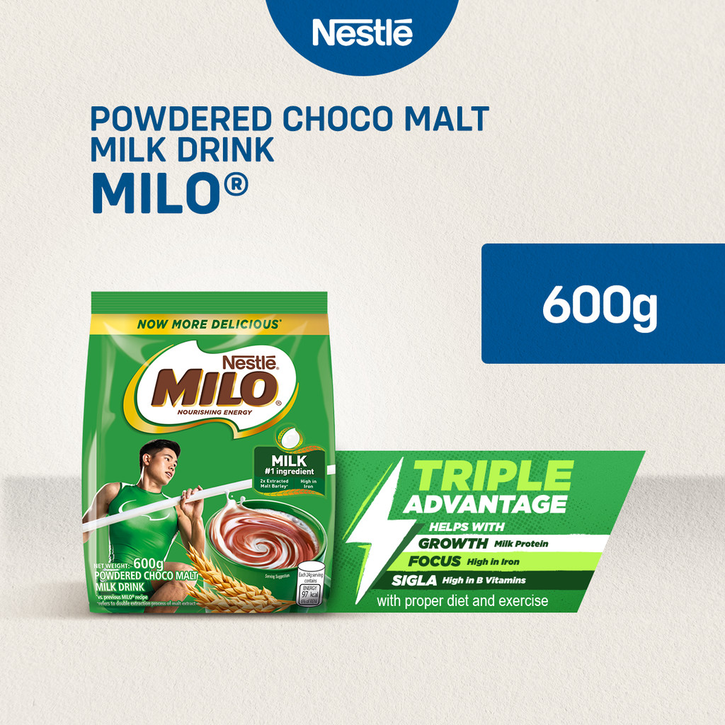 Milo Powdered Choco Malt Milk Drink 600g | Shopee Philippines