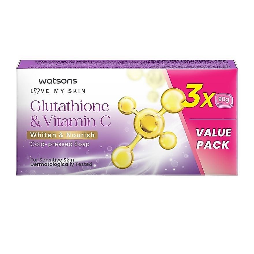 glutathione soap watsons & Vit C 90Gx3 Skin Firmness and Lifting Treatment:1 Month Pure White Glutathion +