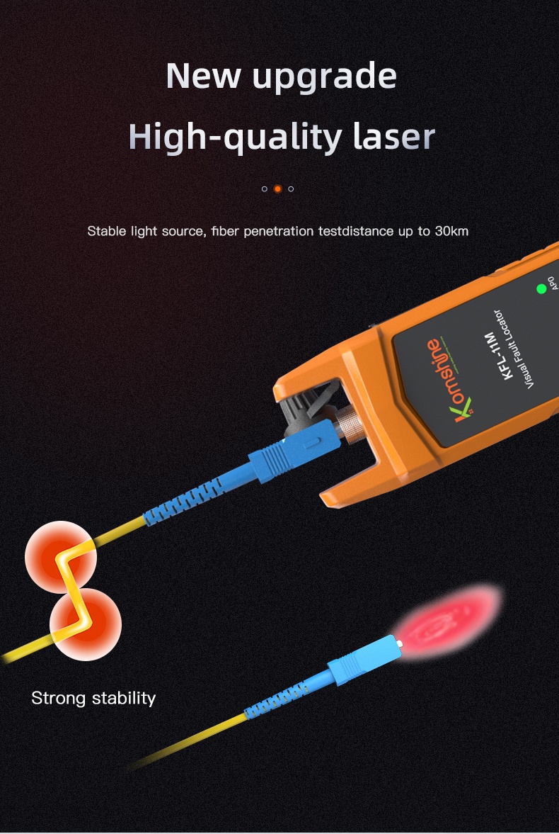 30MW Mini Rechargeable Red Light Source Fiber Optic Pen Visual Fault ...