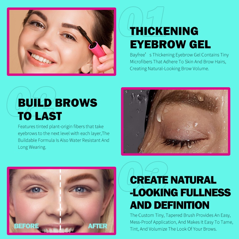 Bayfree Thickening Eyebrow Gel Tinted Dye Waterproof And Longlasting