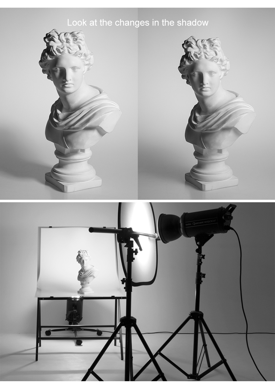 5 in 1 Reflector Photography 60/80/110CM Portable Light Diffuser Round