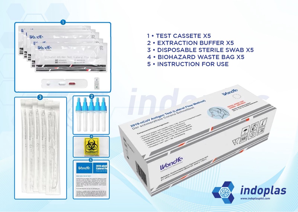 SD Abott Zybio Wondfo Antigen Home Test Box of 5 Test Kits (Family