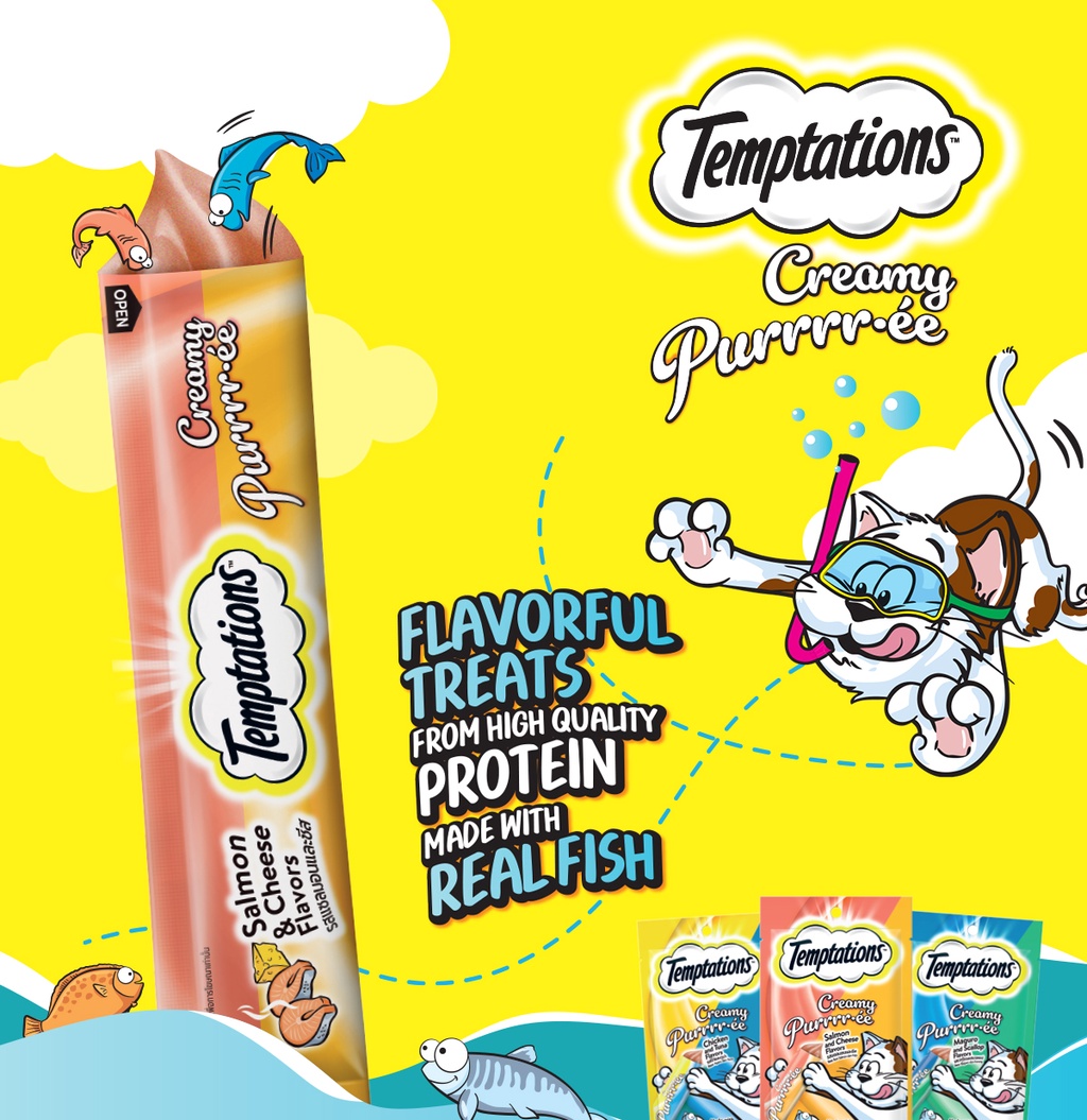 TEMPTATIONS Creamy Purrrr-ee 24g. Pack of 3 | Shopee Philippines