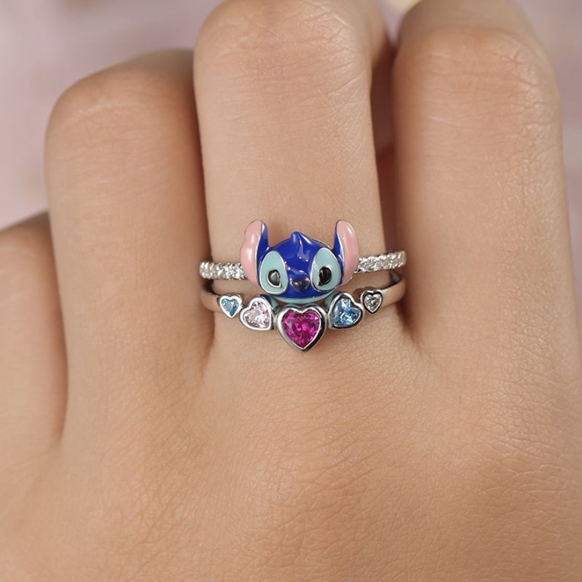Lilo Stitch Jewelry Rings Fashion Lilo And Stitch Luxury Diamond Stitch ...
