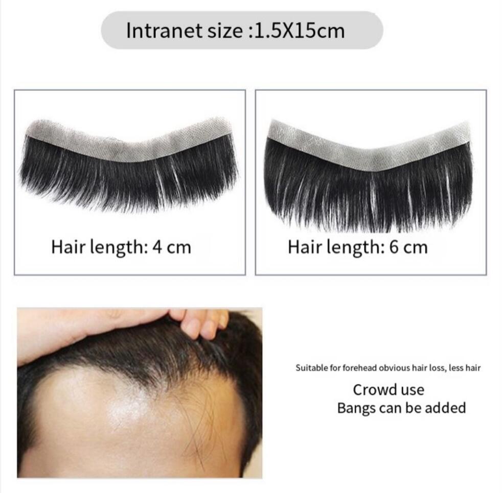Hairline Wig Sticker Men s Forehead Wig Thin Liu Hai Invisible Real ...