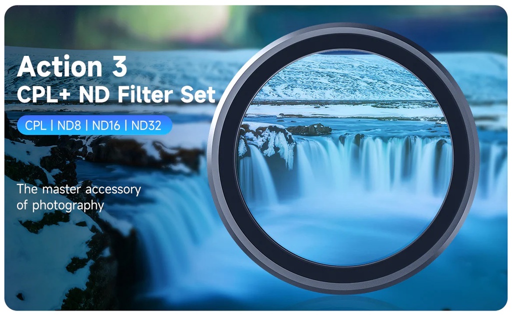 Telesin cpl nd8 nd16 nd32 lente filtro conjunto moldura da liga de