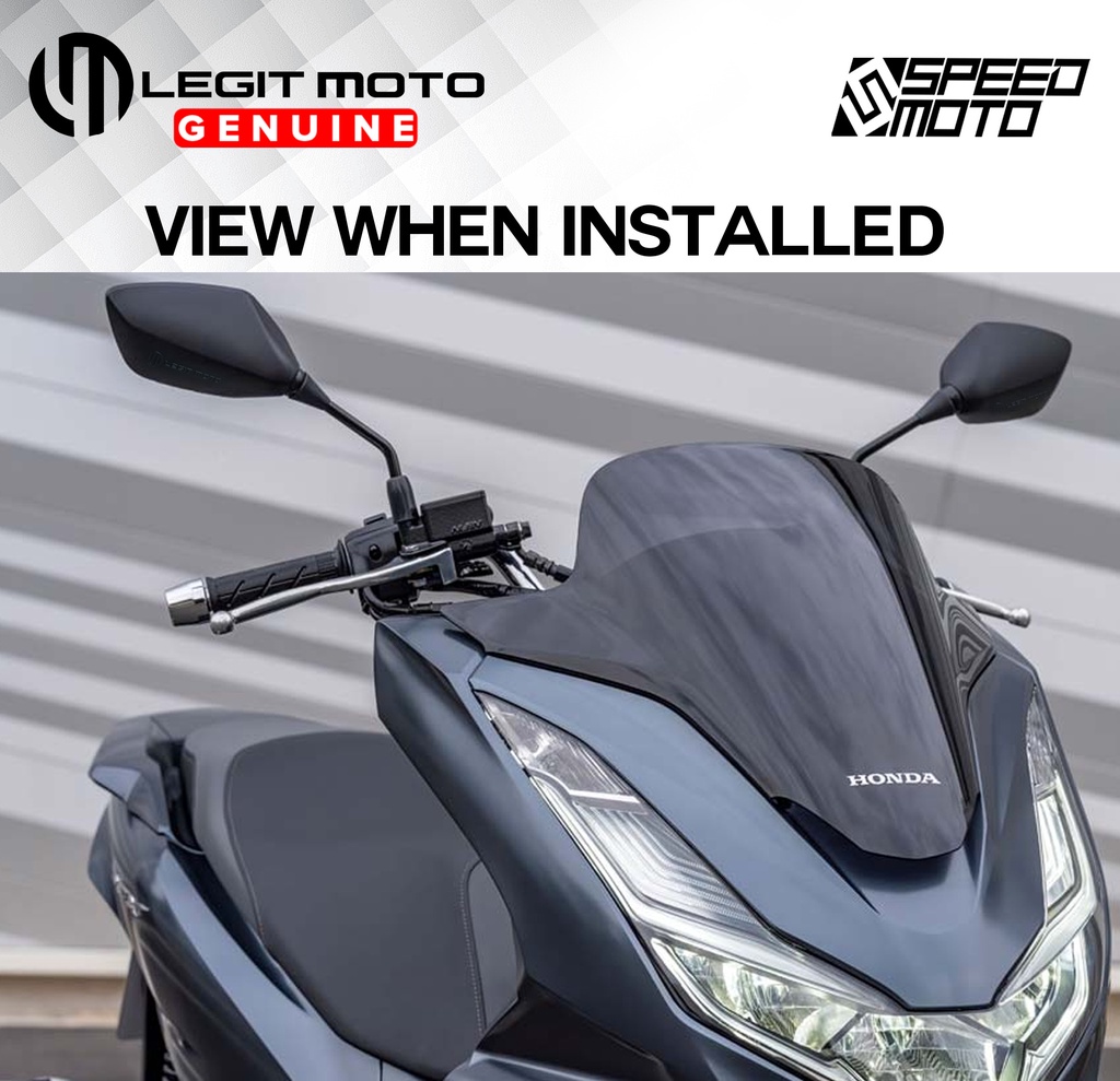 LEGITMOTO HONDA PCX 160 ADJUSTABLE SIDE MIRROR SHORT STEM L3241 / CLEAR ...