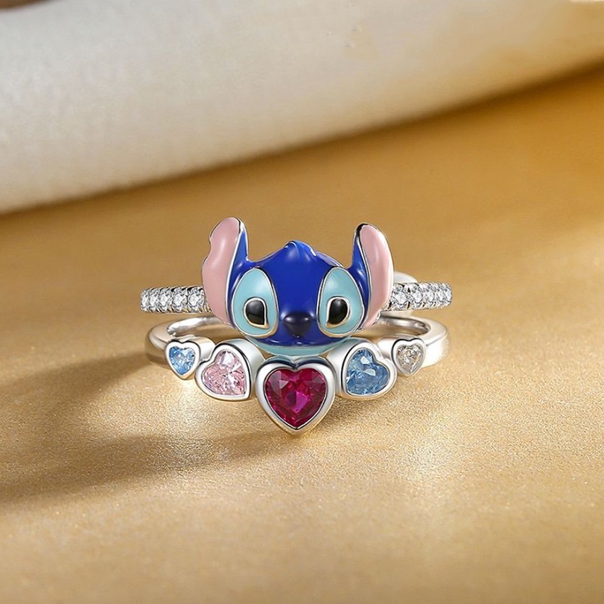 Lilo Stitch Jewelry Rings Fashion Lilo And Stitch Luxury Diamond Stitch ...