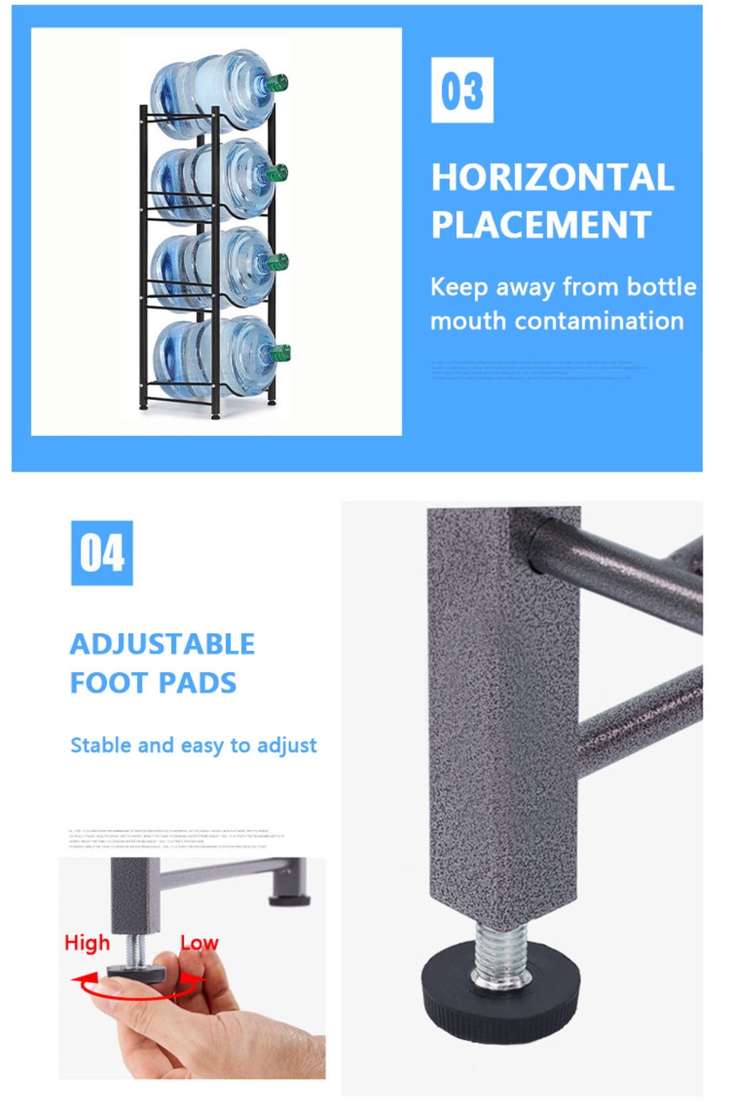 3/4/5 Layer Mineral Water Dispenser Rack Stand Water Container Gallon ...