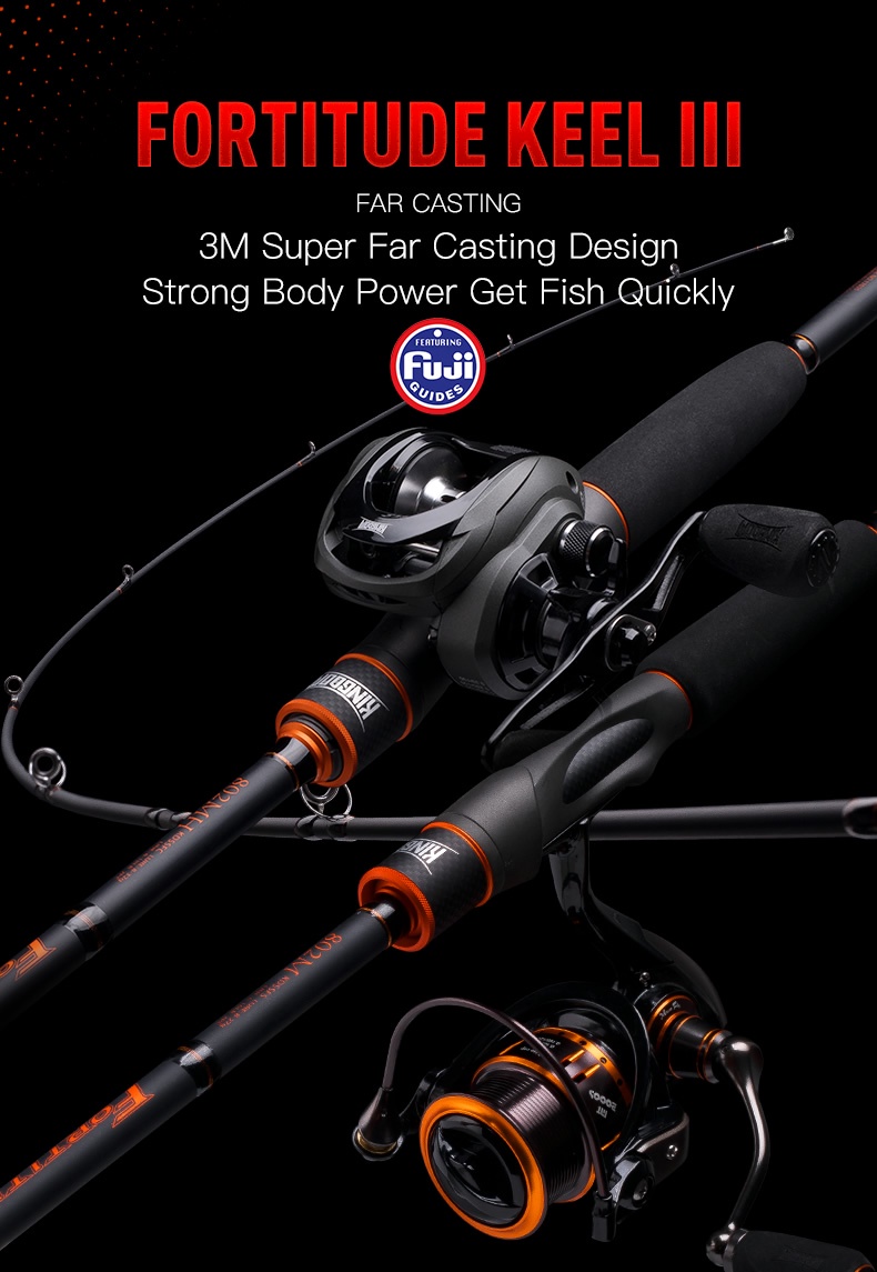Kingdom Keel Iii Fishing Rods L Ml M Mh Spinning And Casting Fuji Ring  Carbon High Quality Fast Action Travel Feeder Rod