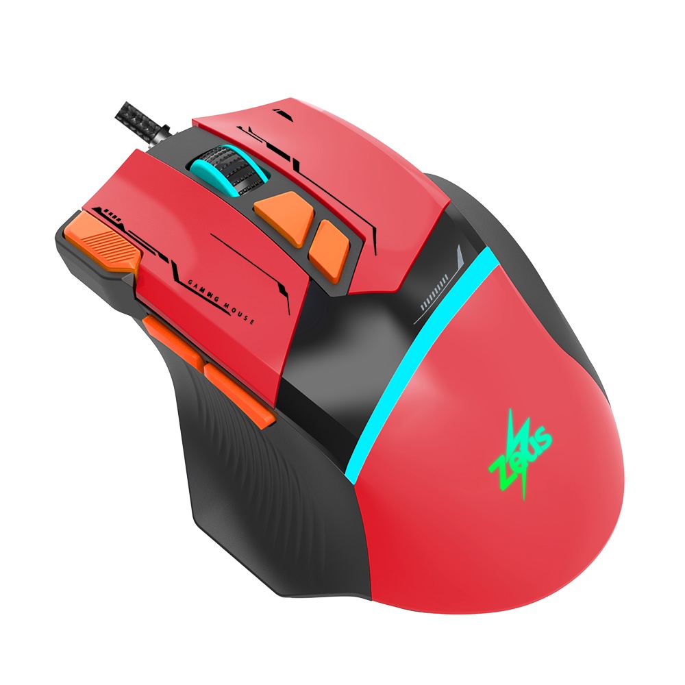 Zeus X Gundam Gd 002 Rgb Led Wired Gaming Mouse Neo Zeon Gaming