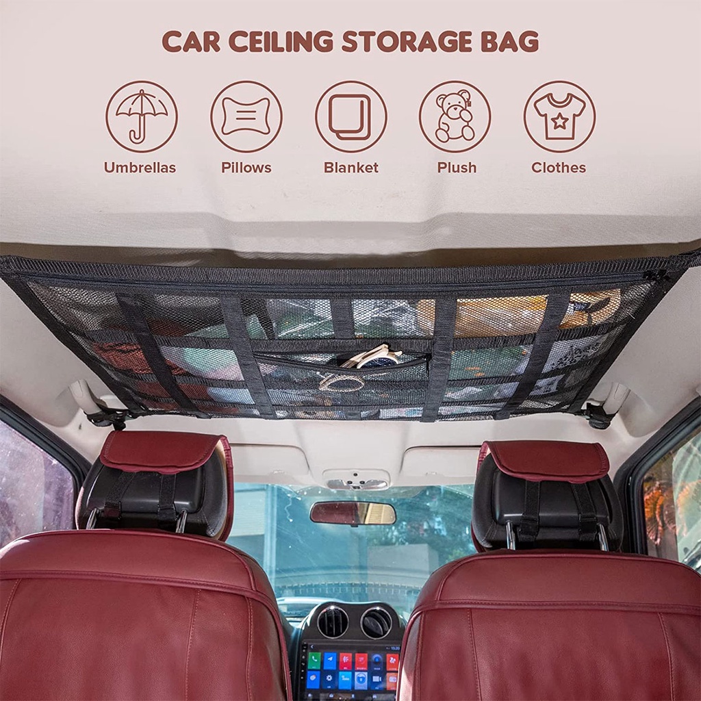 9/30 Grids Car Ceiling Mesh Cargo Net Strong Load-Bearing Car Roof ...