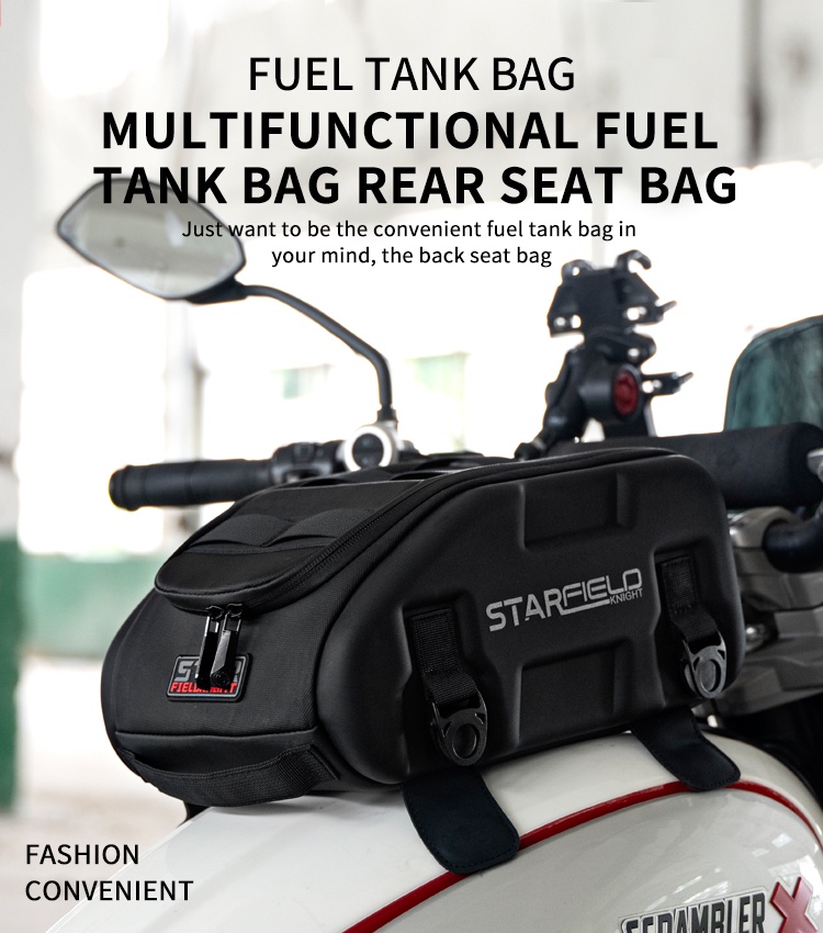 Waterproof Motorcycle Back Seat Bag Fuel Tank Bag Multifunction Moto ...