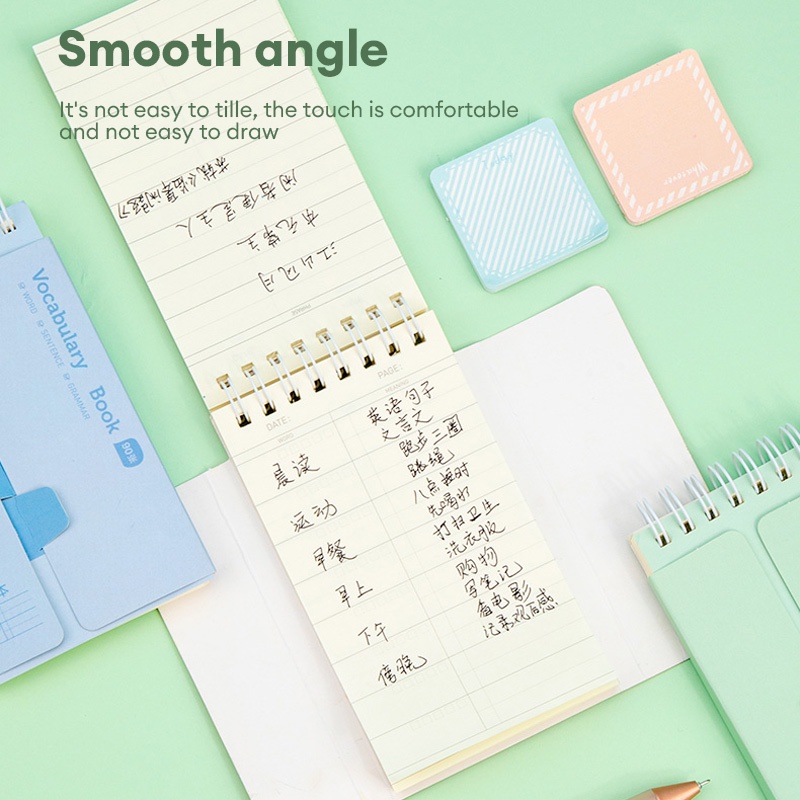 Deli Mini Portable Vocabulary Book 90 Sheets Spiral Notepad School ...