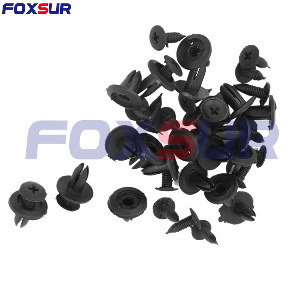 50pcs 6mm Widewing Plastic Push Hole Car Fender Clips Rivets Pin ...