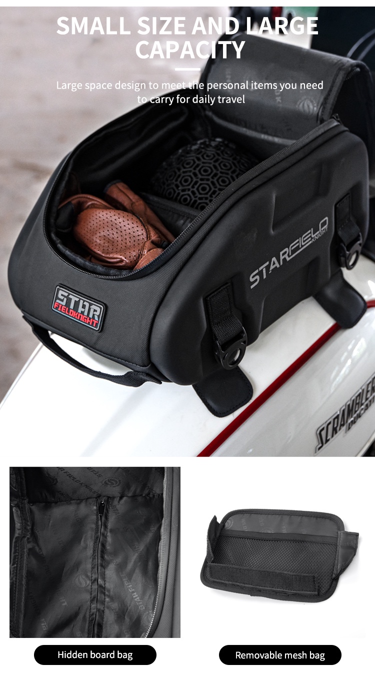 Waterproof Motorcycle Back Seat Bag Fuel Tank Bag Multifunction Moto ...
